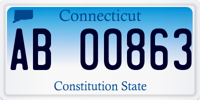 CT license plate AB00863