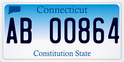 CT license plate AB00864