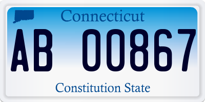 CT license plate AB00867