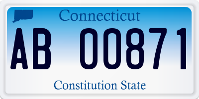 CT license plate AB00871