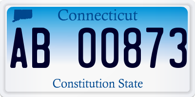 CT license plate AB00873