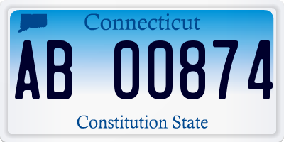 CT license plate AB00874