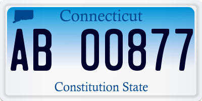 CT license plate AB00877