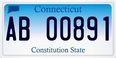 CT license plate AB00891