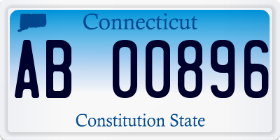 CT license plate AB00896