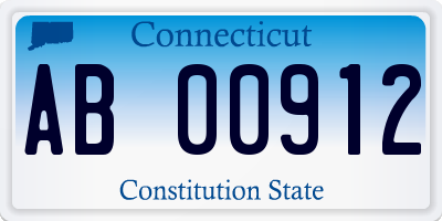 CT license plate AB00912