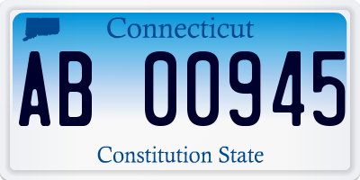 CT license plate AB00945