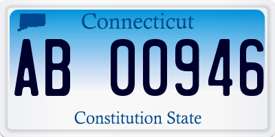 CT license plate AB00946