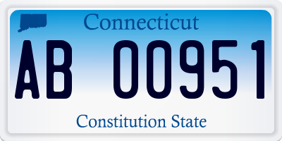 CT license plate AB00951