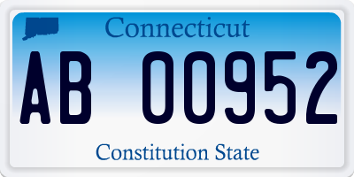 CT license plate AB00952