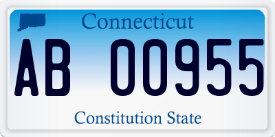 CT license plate AB00955