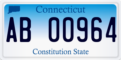CT license plate AB00964