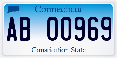 CT license plate AB00969