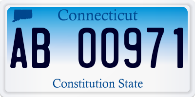 CT license plate AB00971