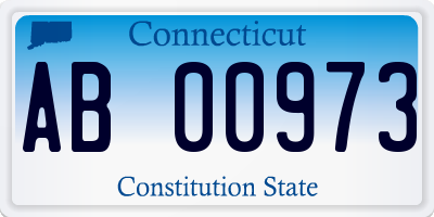 CT license plate AB00973