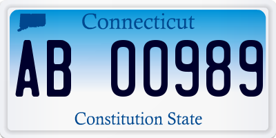 CT license plate AB00989