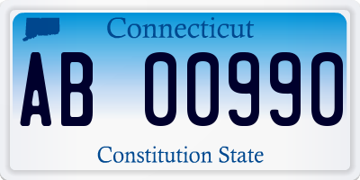 CT license plate AB00990