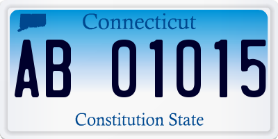 CT license plate AB01015