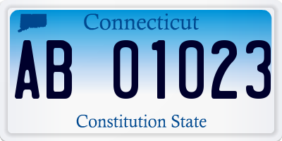 CT license plate AB01023