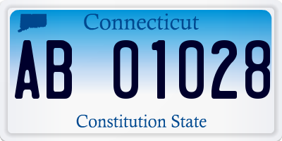 CT license plate AB01028