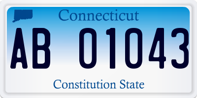 CT license plate AB01043