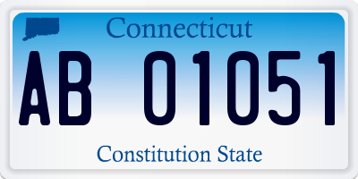 CT license plate AB01051