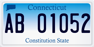 CT license plate AB01052