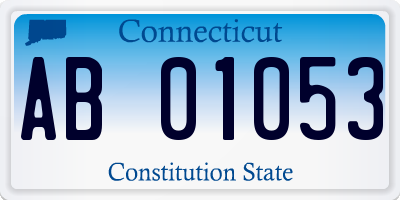 CT license plate AB01053