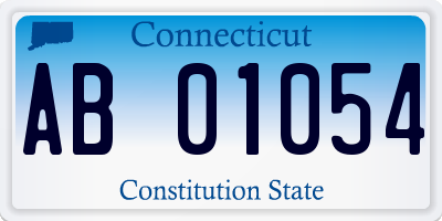 CT license plate AB01054