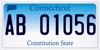 CT license plate AB01056