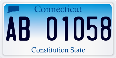 CT license plate AB01058