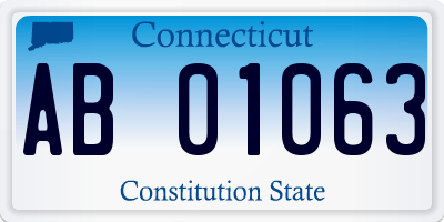 CT license plate AB01063