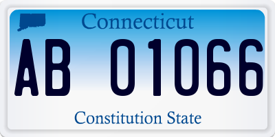 CT license plate AB01066