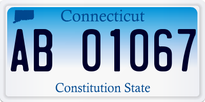 CT license plate AB01067