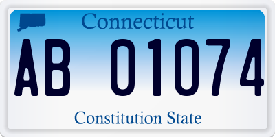 CT license plate AB01074