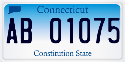 CT license plate AB01075