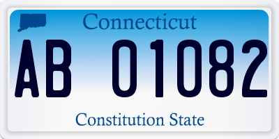 CT license plate AB01082