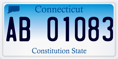 CT license plate AB01083