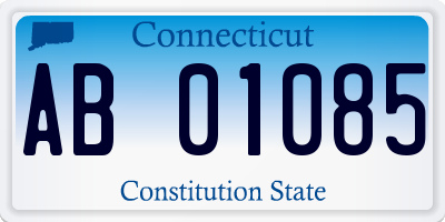 CT license plate AB01085