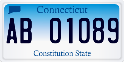 CT license plate AB01089