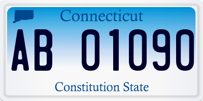 CT license plate AB01090