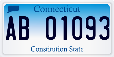 CT license plate AB01093