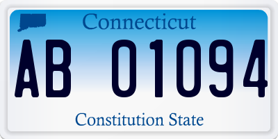 CT license plate AB01094