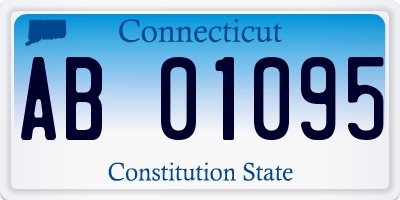 CT license plate AB01095