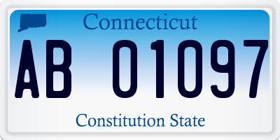 CT license plate AB01097