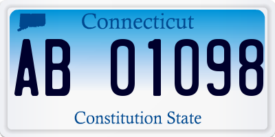 CT license plate AB01098