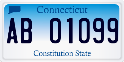 CT license plate AB01099