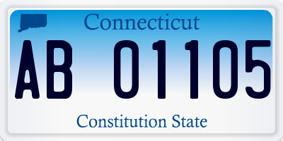 CT license plate AB01105