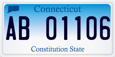 CT license plate AB01106