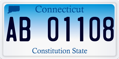 CT license plate AB01108